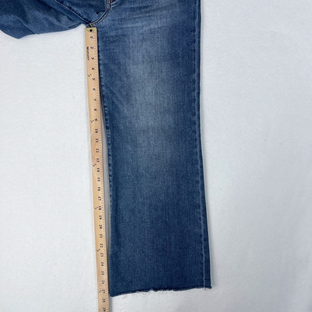 KUT from the Kloth Meg Fab Ab Wide Leg Jeans 2 High Rise 90s Retro Boho Raw Y2K - Picture 6 of 6